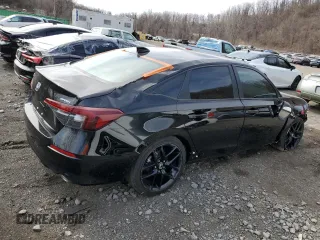 2025 Honda Civic Sedan Sport with VIN 2HGFE2F57SH500716, listed as a Copart auction lot 49150145 with 4,989 mi miles and Salvage Title. Bid and sale history available at carsss.com. Image 3.
