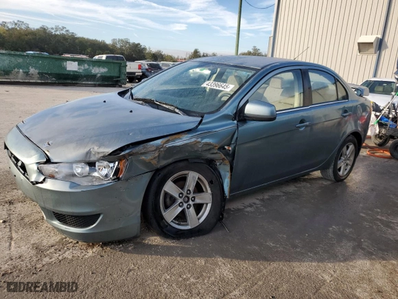 2008 Mitsubishi Lancer DE with VIN JA3AU26UX8U042564, listed as a Copart auction lot 43396645 with 150023 miles and Salvage Title. Bid and sale history available at carsss.com. Image 1.