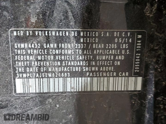 2014 Volkswagen Jetta SportWagen TDI w/Sunroof with VIN 3VWPL7AJ5EM621693, listed as a Copart auction lot 87040244 with 128,234 mi miles and Salvage Title. Bid and sale history available at carsss.com. Image 15.