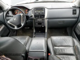 2006 Honda Pilot EX-L with VIN 2HKYF18506H508780, listed as a Copart auction lot 45502155 with 209,765 mi miles and Salvage Title. Bid and sale history available at DreamBid. Image 8.
