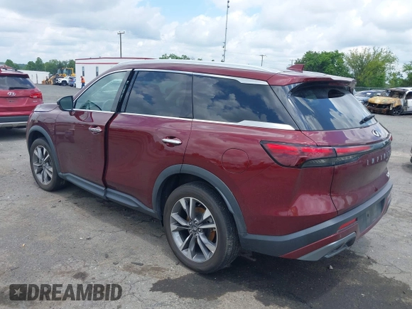 2022 Infiniti QX60 Luxe z VIN 5N1DL1FR9NC330743, wystawiony jako IAAI lot #42456589 z przebiegiem 17 780 mil mil oraz . Historia ofert i sprzedaży dostępna na DreamBid. Obrazek 3.