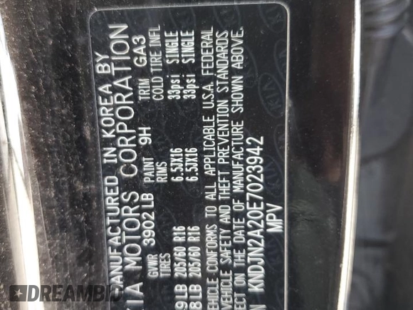 2014 Kia Soul with VIN KNDJN2A20E7023942, listed as a Copart auction lot 53610525 with 69,646 mi miles and Salvage Title. Bid and sale history available at carsss.com. Image 12.