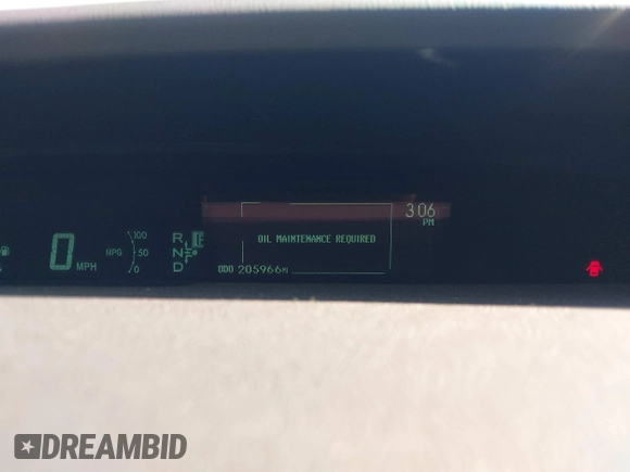 2010 Toyota Prius II with VIN JTDKN3DU7A0233030, listed as a IAAI auction lot 41997457 with 205,966 mi miles. Bid and sale history available at carsss.com. Image 7.