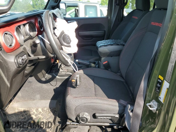2021 Jeep Wrangler Unlimited Rubicon with VIN 1C4HJXFN4MW789526, listed as a Copart auction lot 59540025 with 33,583 mi miles and Salvage title. Bid and sale history available at DreamBid. Image 7.