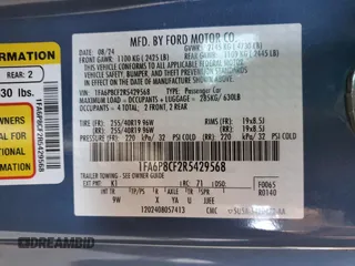 2024 Ford Mustang GT with VIN 1FA6P8CF2R5429568, listed as a Copart auction lot 60471835 with Not provided miles and Salvage title. Bid and sale history available at DreamBid. Image 12.