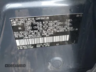 2013 Toyota RAV4 XLE with VIN JTMRFREV3DD038061, listed as a IAAI auction lot 42129300 with 79,064 mi miles and . Bid and sale history available at DreamBid. Image 9.