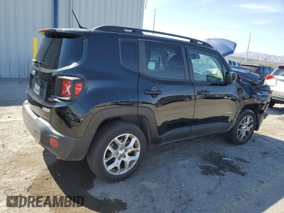 2017 Jeep Renegade Latitude with VIN ZACCJBBB8HPG57686, listed as a Copart auction lot 53922045 with 63,907 mi miles and Salvage title. Bid and sale history available at DreamBid. Image 3.