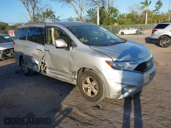 2017 Nissan Quest SV with VIN JN8AE2KP6H9169849, listed as a IAAI auction lot 41565284 with 154,656 mi miles. Bid and sale history available at carsss.com. Image 1.