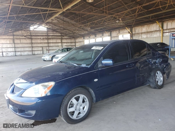 2004 Mitsubishi Lancer LS with VIN JA3AJ36E34U021640, listed as a Copart auction lot 72087834 with 123,951 mi miles and Salvage Title. Bid and sale history available at carsss.com. Image 1.