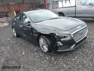 2020 Genesis G70 2.0T with VIN KMTG34LA7LU046540, listed as a IAAI auction lot 41410781 with 25,868 mi miles. Bid and sale history available at carsss.com. Image 1.