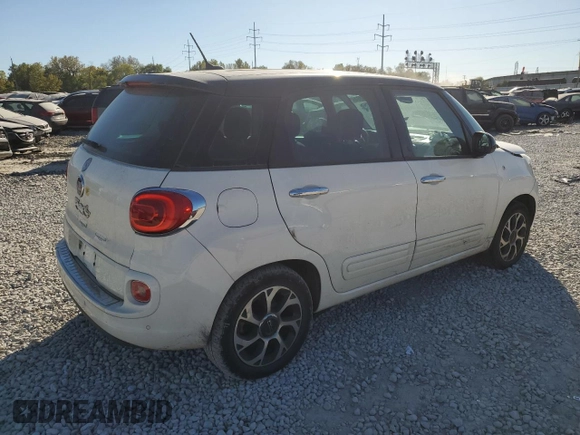 2014 FIAT 500L Easy with VIN ZFBCFABH3EZ027882, listed as a Copart auction lot 75265864 with 52,817 mi miles and Salvage Title. Bid and sale history available at carsss.com. Image 3.