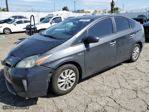 2012 Toyota Prius Plug-In with VIN JTDKN3DP6C3026947, listed as a Copart auction lot 49253945 with 284,655 mi miles and Salvage Title. Bid and sale history available at carsss.com. Image 1.