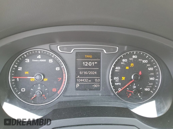 2015 Audi Q3 Premium Plus with VIN WA1BFCFS0FR001987, listed as a Copart auction lot 72962684 with 104,432 mi miles and Salvage title. Bid and sale history available at DreamBid. Image 9.