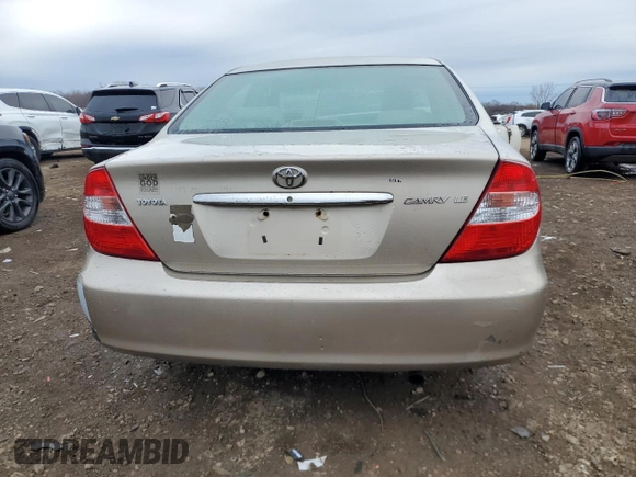 2004 Toyota Camry LE with VIN 4T1BE32K94U343233, listed as a Copart auction lot 50974595 with Not Provided miles and Salvage Title. Bid and sale history available at DreamBid. Image 6.