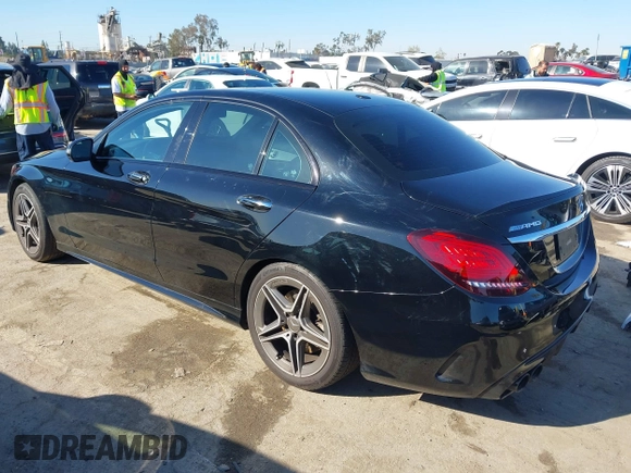 2019 Mercedes-Benz C 43 AMG z VIN 55SWF6EB1KU285008, wystawiony jako IAAI lot #41743022 z przebiegiem 83 640 mil mil oraz . Historia ofert i sprzedaży dostępna na DreamBid. Obrazek 3.