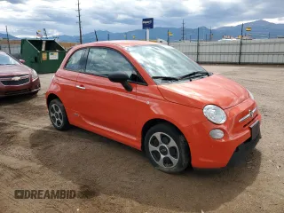 2015 FIAT 500e with VIN 3C3CFFGE4FT555467, listed as a Copart auction lot 66020695 with 21,052 mi miles and Clean title. Bid and sale history available at DreamBid. Image 4.