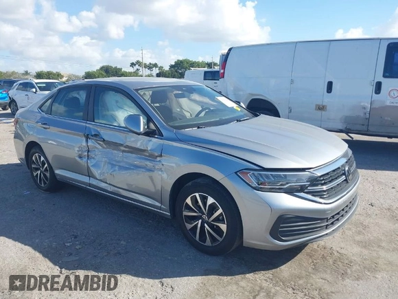 2023 Volkswagen Jetta S with VIN 3VW4M7BUXPM047961, listed as a IAAI auction lot 41586064 with 36,986 mi miles and . Bid and sale history available at DreamBid. Image 1.