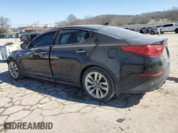 2015 Kia Optima SX Turbo with VIN 5XXGR4A61FG505020, listed as a Copart auction lot 46655565 with 56,939 mi miles and Clean Title. Bid and sale history available at carsss.com. Image 2.