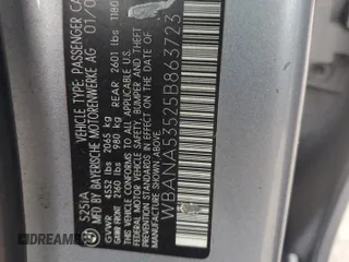 2005 BMW 5 Series 525i with VIN WBANA53525B863723, listed as a Copart auction lot 61230645 with 209,294 mi miles and Salvage title. Bid and sale history available at DreamBid. Image 12.
