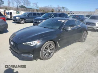 2018 Infiniti Q60 3.0t LUXE with VIN JN1EV7EL1JM393040, listed as a Copart auction lot 45486185 with 54,369 mi miles and Salvage Title. Bid and sale history available at carsss.com. Image 1.
