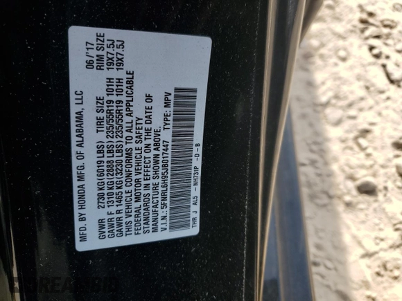 2018 Honda Odyssey Elite z VIN 5FNRL6H95JB017447, wystawiony jako Copart lot #64752615 z przebiegiem 136 616 mil mil oraz Nie do naprawy • Non repairable. Historia ofert i sprzedaży dostępna na DreamBid. Obrazek 14.