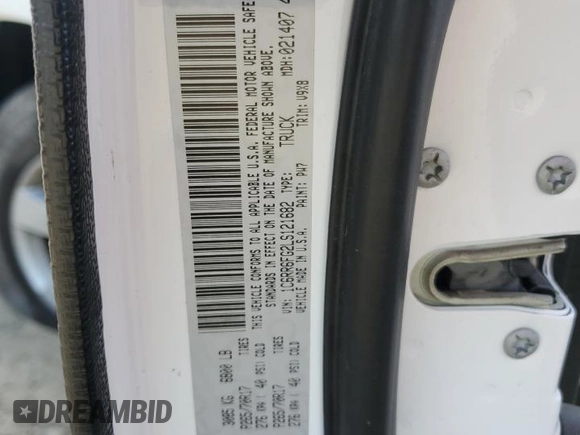 2020 Ram 1500 Tradesman с VIN 1C6RR6FG2LS121682, выставлен на аукционе Copart как лот 56897095 с пробегом 47 456 миль миль и Списание • Salvage title. История ставок и продаж доступна на DreamBid. Изображение 13.