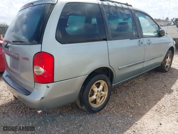 2003 Mazda MPV LX with VIN JM3LW28A830351254, listed as a IAAI auction lot 41703167 with 232,786 mi miles. Bid and sale history available at carsss.com. Image 4.