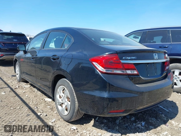 2015 Honda Civic Sedan LX with VIN 19XFB2F52FE004487, listed as a IAAI auction lot 41900671 with 125,497 mi miles. Bid and sale history available at carsss.com. Image 3.