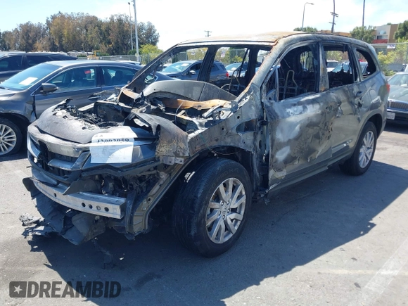 2019 Honda Pilot LX with VIN 5FNYF5H18KB016902, listed as a IAAI auction lot 42003059 with 0 mi miles. Bid and sale history available at carsss.com. Image 2.
