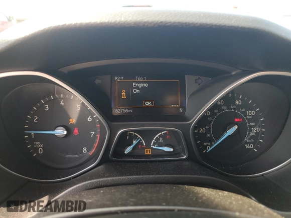 2016 Ford Focus SE with VIN 1FADP3F21GL228871, listed as a Copart auction lot 63506525 with 62,756 mi miles and Salvage title. Bid and sale history available at DreamBid. Image 9.