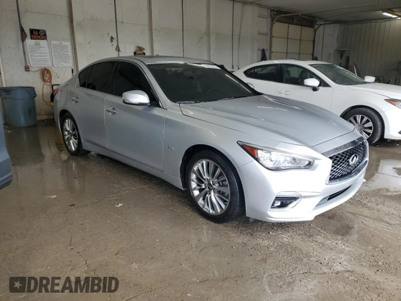 2020 Infiniti Q50 Pure with VIN JN1EV7AP5LM206636, listed as a Copart auction lot 54479215 with 79,174 mi miles and Salvage title. Bid and sale history available at DreamBid. Image 4.