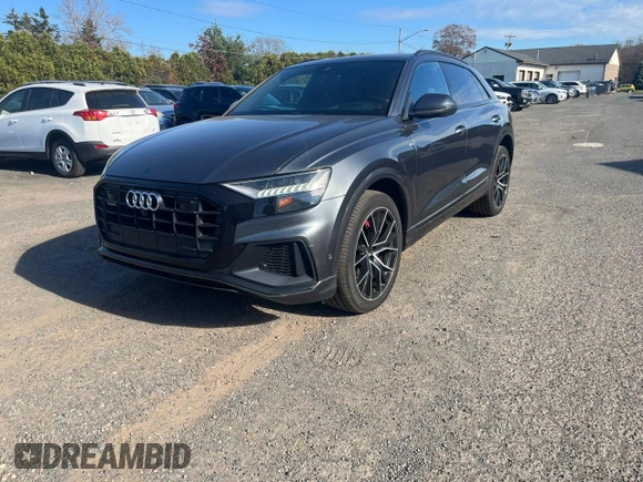 2021 Audi Q8 Prestige with VIN WA1FVAF17MD008493, listed as a Copart auction lot 79915604 with 107,480 mi miles and Clean title. Bid and sale history available at DreamBid. Image 1.