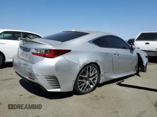 2015 Lexus RC 350 with VIN JTHHE5BC1F5002505, listed as a Copart auction lot 69480104 with 57,600 mi miles and Salvage Title. Bid and sale history available at carsss.com. Image 3.