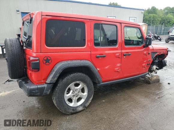 2021 Jeep Wrangler Unlimited Freedom with VIN 1C4HJXDN0MW605573, listed as a Copart auction lot 59896165 with 55,751 mi miles and Salvage title. Bid and sale history available at DreamBid. Image 3.