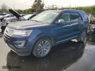 2017 Ford Explorer Platinum with VIN 1FM5K8HT1HGD21489, listed as a Copart auction lot 51014735 with 0 mi miles and Salvage Title. Bid and sale history available at carsss.com. Image 1.