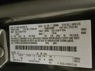 2019 Ford Escape Titanium z VIN 1FMCU9J93KUC54523, wystawiony jako Copart lot #53613665 z przebiegiem 140 895 mil mil oraz Szkoda całkowita • Salvage title. Historia ofert i sprzedaży dostępna na DreamBid. Obrazek 13.