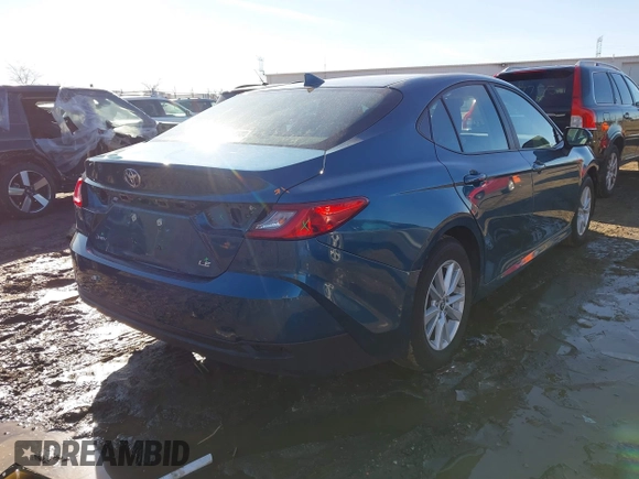 2025 Toyota Camry LE with VIN 4T1DAACK5SU068576, listed as a IAAI auction lot 41746222 with 3,674 mi miles and . Bid and sale history available at DreamBid. Image 4.