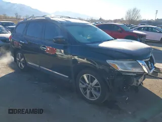 2014 Nissan Pathfinder Platinum with VIN 5N1AR2MM3EC692923, listed as a IAAI auction lot 41400968 with 202,186 mi miles and . Bid and sale history available at DreamBid. Image 1.