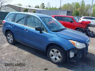 2015 Subaru Forester 2.5i with VIN JF2SJAAC0FG505980, listed as a IAAI auction lot 42010748 with 129,584 mi miles. Bid and sale history available at carsss.com. Image 1.