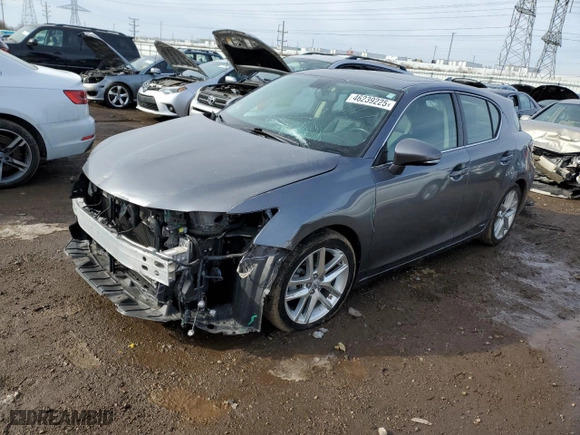 2014 Lexus CT 200h Hybrid with VIN JTHKD5BH1E2182508, listed as a Copart auction lot 46239225 with 57899 miles and Salvage Title. Bid and sale history available at carsss.com. Image 1.