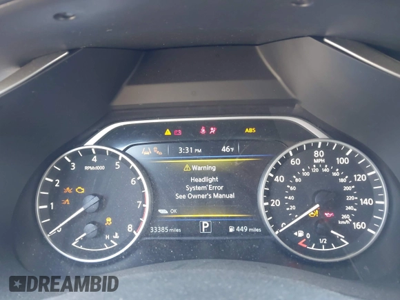 2021 Nissan Murano SV with VIN 5N1AZ2BS9MC126295, listed as a IAAI auction lot 41992143 with 33,385 mi miles and . Bid and sale history available at DreamBid. Image 7.
