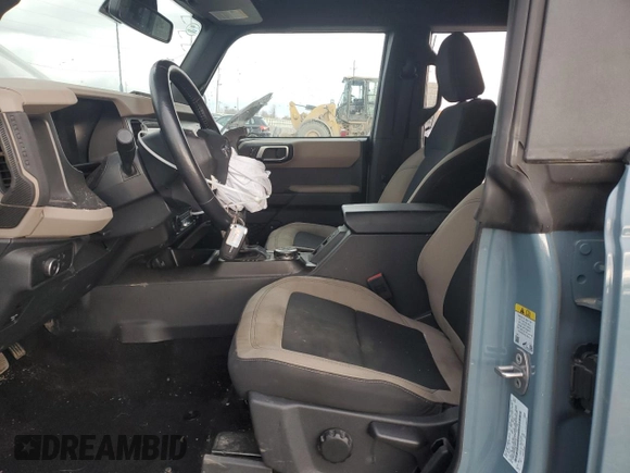 2022 Ford Bronco with VIN 1FMDE5BH8NLA99753, listed as a Copart auction lot 48909635 with 28,543 mi miles and Salvage Title. Bid and sale history available at DreamBid. Image 7.