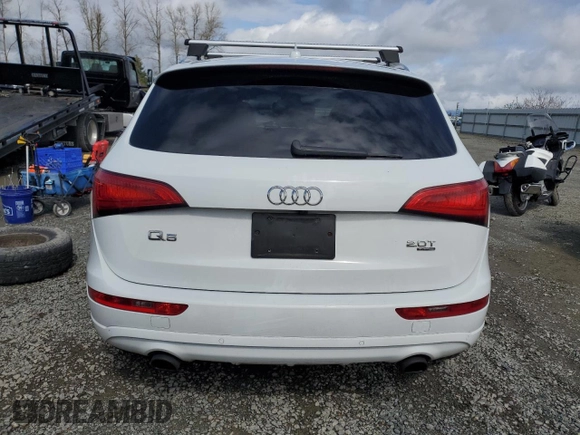 2014 Audi Q5 Premium Plus with VIN WA1LFAFP9EA066533, listed as a Copart auction lot 51708925 with 0 mi miles and Salvage Title. Bid and sale history available at carsss.com. Image 6.