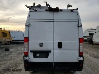 2019 Ram ProMaster Cargo Van with VIN 3C6TRVBG6KE533370, listed as a Copart auction lot 80043764 with 77,948 mi miles and Salvage Title. Bid and sale history available at carsss.com. Image 6.