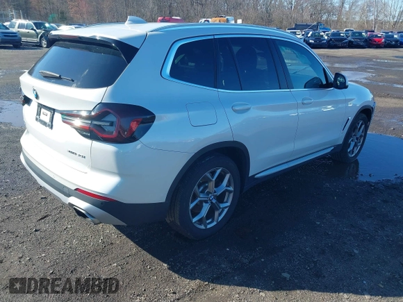 2023 BMW X3 xDrive30i with VIN 5UX53DP02P9P22066, listed as a IAAI auction lot 41843127 with 22,960 mi miles and . Bid and sale history available at DreamBid. Image 4.