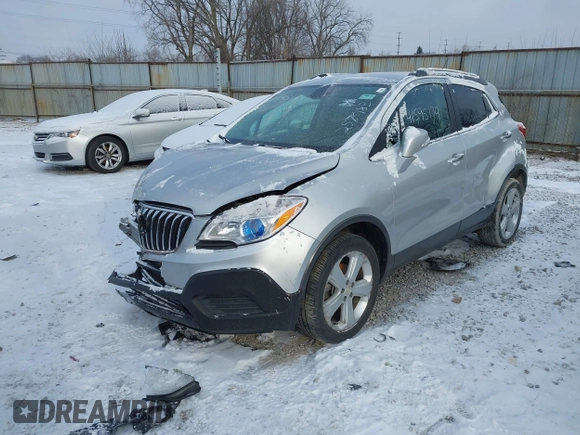 2015 Buick Encore with VIN KL4CJASB5FB257483, listed as a IAAI auction lot 41595174 with 91,826 mi miles. Bid and sale history available at carsss.com. Image 2.