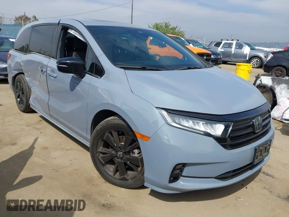 2023 Honda Odyssey Sport z VIN 5FNRL6H72PB031975, wystawiony jako IAAI lot #42047457 z przebiegiem 34 886 mil mil oraz . Historia ofert i sprzedaży dostępna na DreamBid. Obrazek 1.