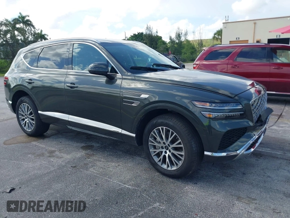 2025 Genesis GV80 Standard with VIN KMUHFESB8SU248051, listed as a IAAI auction lot 42652097 with 8,960 mi miles and . Bid and sale history available at DreamBid. Image 1.