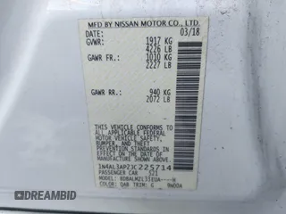 2018 Nissan Altima 2.5 S with VIN 1N4AL3AP2JC225714, listed as a IAAI auction lot 41200103 with 34,126 mi miles. Bid and sale history available at carsss.com. Image 9.