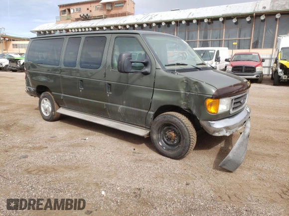 2005 Ford Econoline Passenger XL with VIN 1FBNE31L75HA17246, listed as a Copart auction lot 46470884 with 194,029 mi miles and Salvage Title. Bid and sale history available at carsss.com. Image 4.